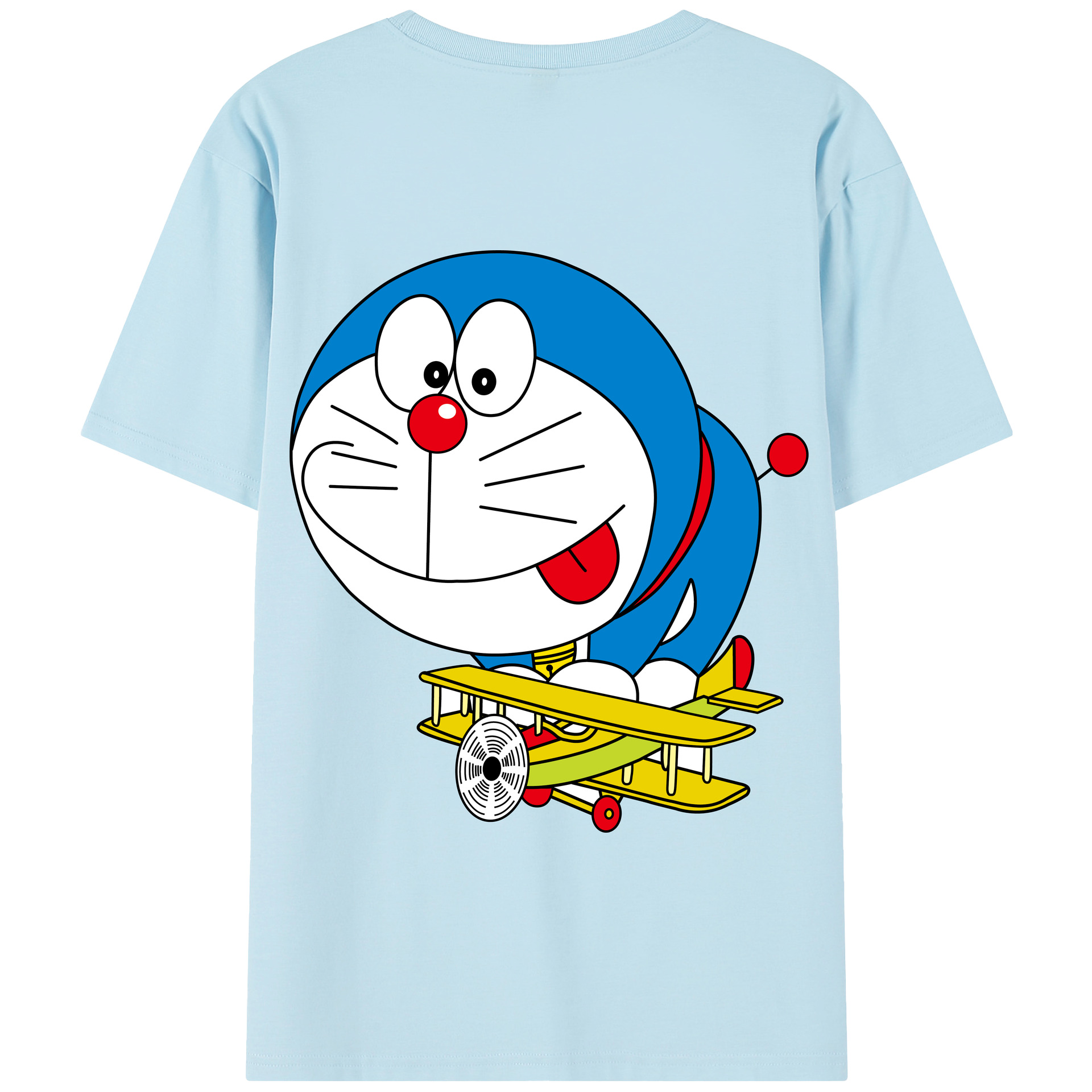（画像用） ドラえもん Doraemon 綿100％半袖Tシャツ（背面プリント）